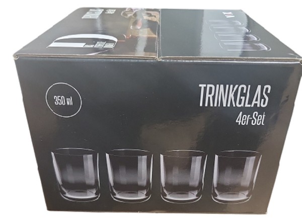 Trinkgläser Das Perfekte Dinner VOX im 4er-Set Anthrazit 350 ml Glas