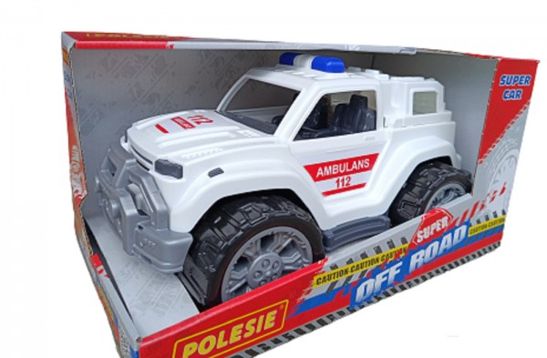 Spielzeug Auto Krankenwagen Off Road Polesie Super Car Jeep 1:43