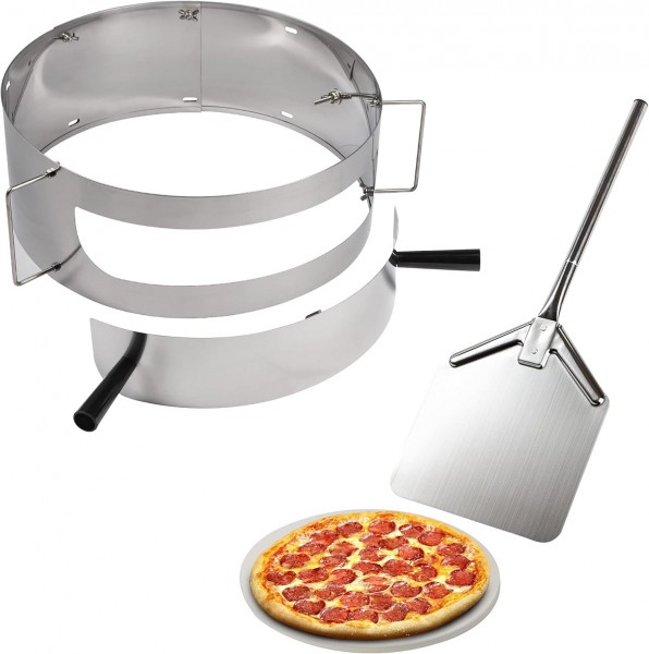 Pizzaring Set Grill Pizzaform Backform für 47 - 57 cm Rundgrill Kugelgrill